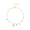 Pulsera de cristal de doble capa de acero titanio para mujer, color acero inoxidable inalterable, tejido de nailon con combinación multicolor europea y americana, bola geométrica plateada