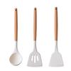 Edición Ligera Mango de Madera Utensilios de Cocina de Silicona Juego de 11 Piezas Herramientas de Cocina Espátula y Cuchara para Cocinar Juego de 11 Piezas Juegos de Cocina