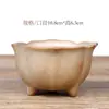 Novo Produto Cerâmica Grossa Simples Queimada Vaso Pequeno Lótus Rocha Xiangyun Redondo Vaso de Flores Suculentas