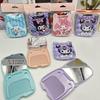 Peine de Gato Kuromi Cinnamoroll Lindo + Espejo Plegable Portátil Peine Espejo de Viaje