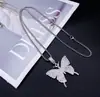Novo colar de borboleta corrente de suéter feminino longo doce legal garota quente alto senso nicho temperamento simples corrente de clavícula acessórios