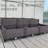 Cajas de flores para patio exterior estilo industrial de ratán al por mayor del fabricante, maceteros combinados rectangulares, paisajismo de división para plaza comercial
