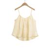 Cl2587-25 Verano Nuevo Estilo Europeo y Americano Nuevo Top de Verano con Cuello en V Fresco, Textura Plisada y Tirantes Abotonados