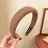 2025 Accesorios para el Cabello Dopamina Coloridos Diadema Alta Corona Estilo Celebridad de Internet Diadema Versátil para Salir Pinza para el Cabello de Color Sólido con Borde Ancho