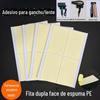 Gancho de secador de cabelo de espuma PE branca com adesivo dupla face, ferragens adesivas, adesivo de gancho de plástico, adesivo forte sem perfuração