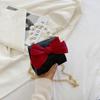 Comercio exterior nueva moda europea y americana lindo estilo occidental bordado rombo lazo cadena de perlas bolso bandolera portátil bolso de mujer
