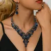 Joyería Ecológica Más Vendida Suministro Transfronterizo Conjunto de Collares de Novia Moda de Gama Alta Cristal Joyería para Vestido de Novia Banquetes