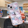 Nova capa de telefone Apple 13 Hello Kitty iphone12 Silicone Bolsa completa 15promax Capa transparente feminina