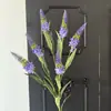 6 flores de lavanda artificiales para decoraciones de boda, exhibiciones de centros comerciales, arreglos florales, escaparates y accesorios de fotografía