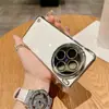 Funda Adecuada para Teléfono Móvil Vivox300Pro con Película para Lente Incorporada S30 Paquete Medio Marco Electroplateado Transparente Sin Marco Anti-Caídas Duro