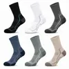 Calcetines deportivos para exteriores transfronterizos con suelas gruesas tipo toalla, amortiguación y absorción de impactos, calcetines de running con protección para el tobillo para hombres y mujeres, calcetines deportivos de media pantorrilla