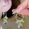 Aretes de Aro de Cristal de Color Transparente Hielo para Mujer, Nuevo Estilo Popular 2026, Aretes Súper Hermosos, Colgantes de Oreja para Vacaciones