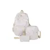 Conjunto de bolsa de três peças novo transfronteiriço mochila feminina para estudante universitária mochila de grande capacidade mochila casual de viagem versátil e moderna bolsa de ombro dupla