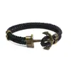 Pulsera de Ancla de Barco Marino Moda Callejera Europea y Americana Vintage Hecha a Mano para Pareja Hombres y Mujeres Cuerda de Mano Moda Pulsera Personalizada para Hombre