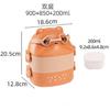 Gafas de Dibujos Animados 3D Oso Lonchera Capas Celosía Portátil Sellada Lonchera Microondas Portátil Tazón de Sopa Barril de Arroz 123 Capas