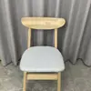 Silla de Comedor de Madera Maciza Estilo Nórdico Mesa de Comedor de Madera Maciza Pura Simple Moderna Taburete de Madera de Caucho Envío Gratis Silla de Madera Maciza