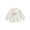 Wulibuyi menina-pai camisola da criança-filho primavera e outono dos desenhos animados bonito roupas soltas das crianças na moda all-match casual top
