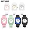 SANDA SANDA 6127 venta caliente transfronteriza reloj electrónico de cuarzo moda todo partido exterior impermeable cuadrado reloj para hombres y mujeres