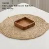 Caja de nueces de nogal de estilo japonés, cuadrada, apilable, para horno, té, madera maciza, plato de refresco, plato de fruta, bandeja de postre, pastelería