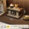 Estante de Almacenamiento con Portavasos para Escritorio para Uso en Casa, Estante de Almacenamiento Acrílico Multicapa para Juegos de Té, Tazas de Café y Vasos de Agua