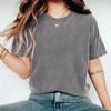Comércio exterior Verão Feminino Americano Retrô Rua Algodão Pesado Lavado Camiseta Velha Camiseta Masculina e Feminina Impressa Edição Leve