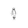 Colgante de Acero Inoxidable Cara de Mariposa Flor Anillo para Labio Moda Tachuela para Lóbulo de la Oreja Incrustada con Garras Tachuela para Ceja Perforación Estilo Minimalista Personalizado