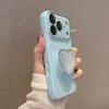 El soporte de vidrio con forma de corazón ins se transforma instantáneamente en una funda de teléfono adecuada para iPhone 17 Pro Max, cubriendo completamente 16 Pro, 15/14