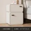 Mesita de noche color crema para dormitorios pequeños, modelo nuevo simple y moderno, completamente ensamblada, ultraestrecha, para habitaciones infantiles, lujo ligero, hecha de madera de ingeniería