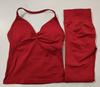 Conjunto Df de Pantalones Largos y Chaleco Más Vendidos de Amazon, Chaleco Deportivo de Cuello Halter de Nailon Mate de Alta Elasticidad Ultrafino
