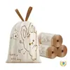 Sacos de Lixo de Cozinha Espessados com Cordão, Resistentes a Rasgos, para Classificação e Armazenamento Doméstico, Tamanho Grande, Sacos Portáteis para Uso Diário