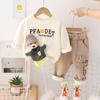 Ropa para niños traje de suéter con forro polar para niños 2023 nueva ropa de invierno para niños ropa de bebé para otoño e invierno gruesa y cálida