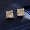 Pendientes de Moda de Venta Caliente Transfronterizos de Amazon, Estilo de Celebridad de Internet Moderno y Único, Pendientes Punk Hip-Hop Europeos y Americanos con Circonia Completa
