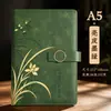 Conjunto de cadernos corporativos personalizados com design moderno de orquídea, conjunto de caixa de presente com planner criativo, caderno de presente para reconhecimento de cliente