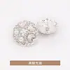Botões de casaco estilo Chanel com pérolas e strass em formato de coração, botões de metal para roupas, casacos trench, jaquetas, suéteres e malhas