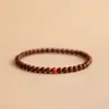 Pulsera de Palosanto de Hoja Pequeña para Mujer, Alto Contenido de Aceite, Alta Densidad, con Estrellas Doradas, Material Viejo, Grano Liso, Círculo Único, Cuentas Budistas, Sándalo