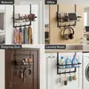 Colgador de Puerta sin Taladro Estante de Almacenamiento Colgador para Puerta de Vidrio de Baño Estante de Almacenamiento de Pared Desmontable Venta al por Mayor de Fábrica