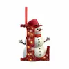 Producto Nuevo Transfronterizo 26 Letras Muñeco de Nieve Bebé Colgante de Navidad Árbol de Navidad Plano Acrílico Colgante Decoración del Hogar