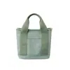 Bolsa de Lona Casual Simple Estilo Japonés para Mujer de Gran Capacidad Ligera Bolsa para Fiambrera de Oficinista Almacenamiento Multicapa Bolso de Mano Portátil