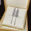 Pendientes de Borla de Circonita Súper Brillantes de Lujo Ligero para Mujer, Pendientes de Botón Geométricos Simples de Venta Caliente Estilo Coreano, Accesorios para Orejas Exquisitos de Gama Alta de Nicho