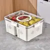 PET Caja Nueva para Conservar Frescos Caja de Almacenamiento para Refrigerador Plástico Engrosado Congelación Drenaje Caja para Conservar Frescos Especial para Refrigerador