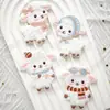 Lindas Ovejas Blancas de Peluche Pegatinas de Tela Bordadas para Ropa Pegatinas de Pudín para Fundas de Teléfono Móvil Pegatinas Bordadas Decorativas Autoadhesivas