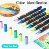 Los 240 rotuladores acrílicos de doble punta y doble color más vendidos de Amazon, bolígrafos de dibujo para niños con punta suave, set de papelería, rotuladores para graffiti