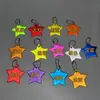 36 Colores Colgante Reflectante PVC Estrella de Cinco Puntas Llavero con Logo Personalizable Colgante Nocturno Accesorios para Mochila Escolar X