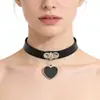 Gargantilha de Couro com Design de Nicho para Mulheres, Gargantilha Punk Harajuku Gótico Preta com Tachas