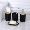Cubo de Basura para Baño Doméstico, Cepillo para Inodoro, Vaso Hidráulico, Almacenamiento, Jabonera Limpiadora, Juego de 7 Piezas de Artículos de Tocador y Herramientas