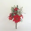 Amazon Más Vendido Transfronterizo Flor de Navidad Bola Electrochapada Ramo Navideño
