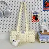 Nova Bolsa de Ombro Cor de Doce Estilo Japonês para Mulheres 2025 Nova Bolsa de Tecido para Ombro Outono e Inverno Bolsa de Mão Boston Retrô
