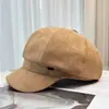 Otoño Invierno Gamuza Terciopelo Sombrero Octagonal Para Mujer min Versátil Boina Británica Hace que la Cara Parezca Más Pequeña Casual Hace que la Cara Parezca Más Pequeña Gorra de Periodista