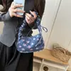 Otoño/Invierno 2026 Estilo Coreano Ins Ligera Gran Capacidad Estampado de Estrellas Bolso de Hombro Pana Estilo Perezoso Casual Bolso Tote