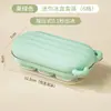 Molde de Silicona para Cubitos de Hielo Tipo Prensa, Grado Alimenticio, Molde para Cubitos de Hielo de Refrigerador Doméstico, Fácil de Desmoldar, Caja de Almacenamiento de Hielo de 6 Compartimentos de Congelación Rápida